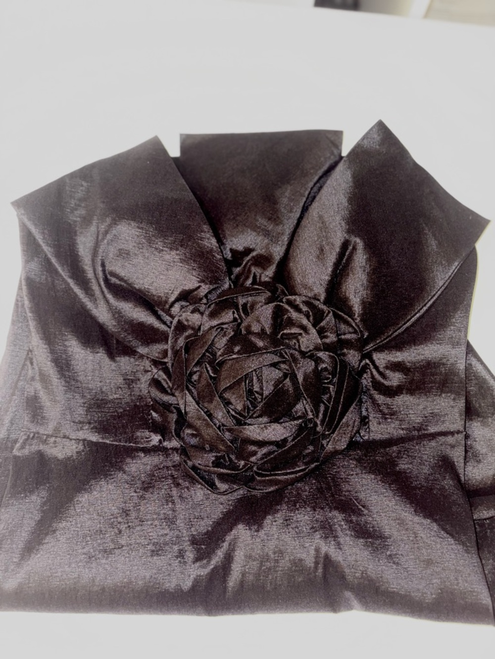 Romeo & Juliet Couture Black Strapless Rosette Dress Size M Y2K Cocktail Mini